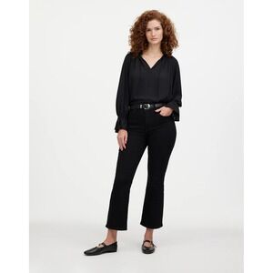 Madewell Curvy Kick Out Crop Jeans Black Rinse Wash Mid Rise Womens‎ Size 24 NWT